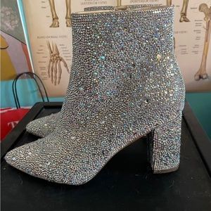 betsey johnson rhinestone boots